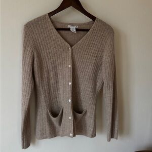 Rosanna Taupe Button-Up Cardigan